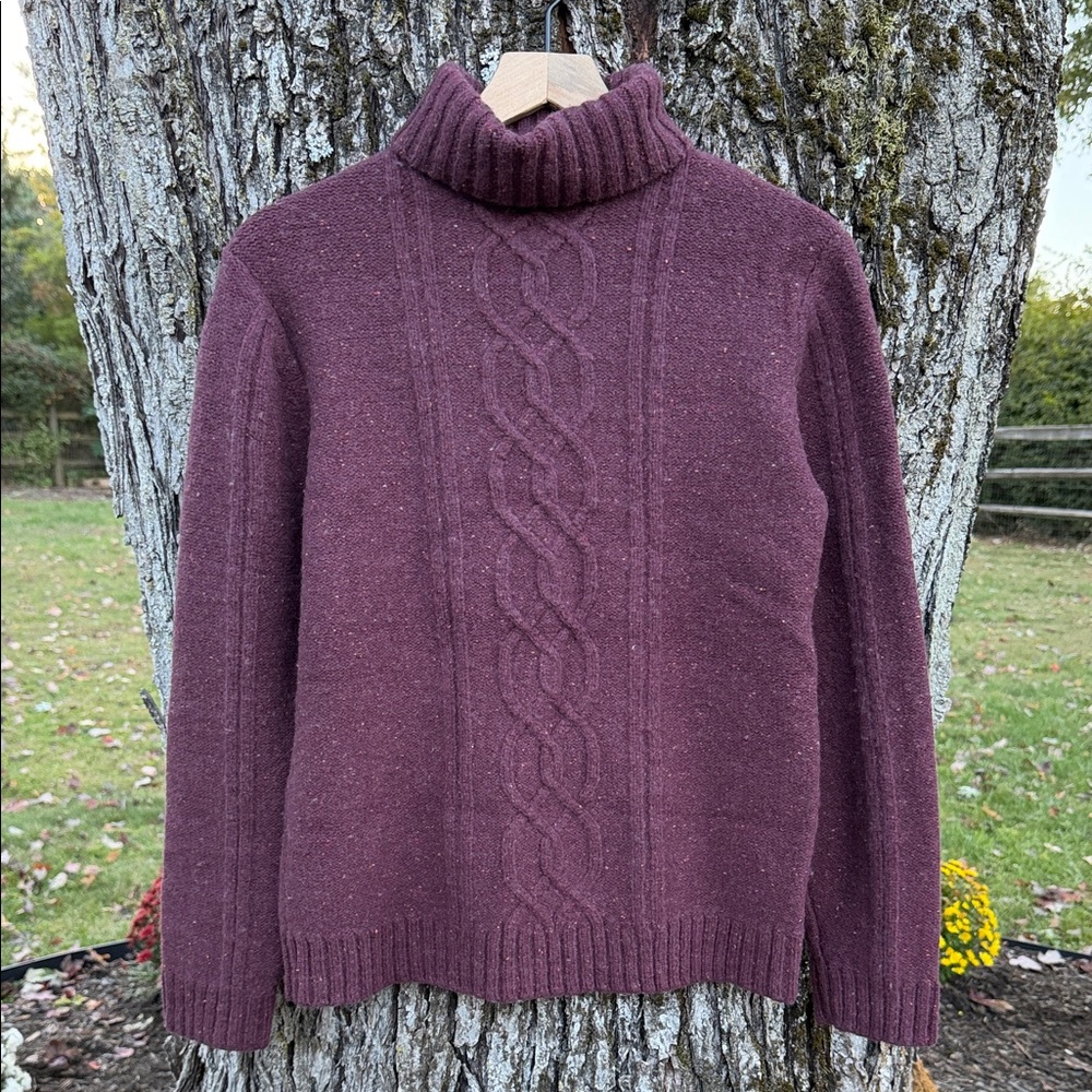 Guess Jeans Speckled Knit Wool Turtleneck Sweater